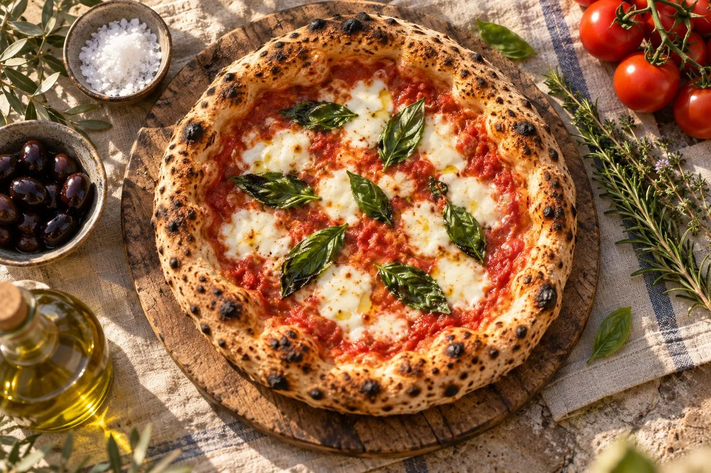 Pizza napolitaine dans une pizzeria dans les Bouches-du-Rhône, entre tradition italienne et terroir local